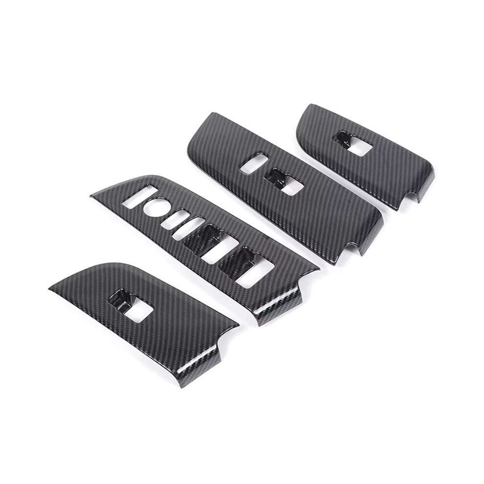 Window Lift Panel Cover Trim For 2023 2024 Lhd Accessories Abs Carbon Fiber 6033608188508