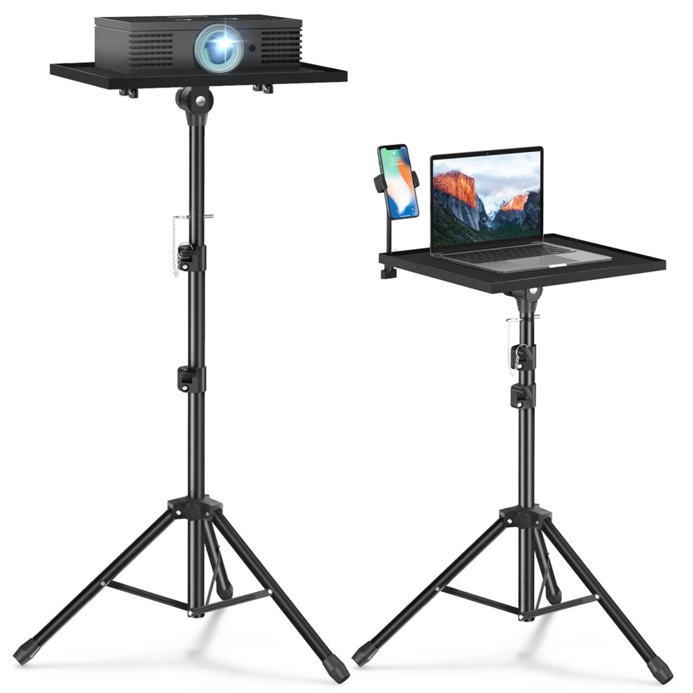 Projector Stand Tripod 2247 Inch Adjustable Height, Laptop Floor Stand, Outdoor Movies Black 9347817282238
