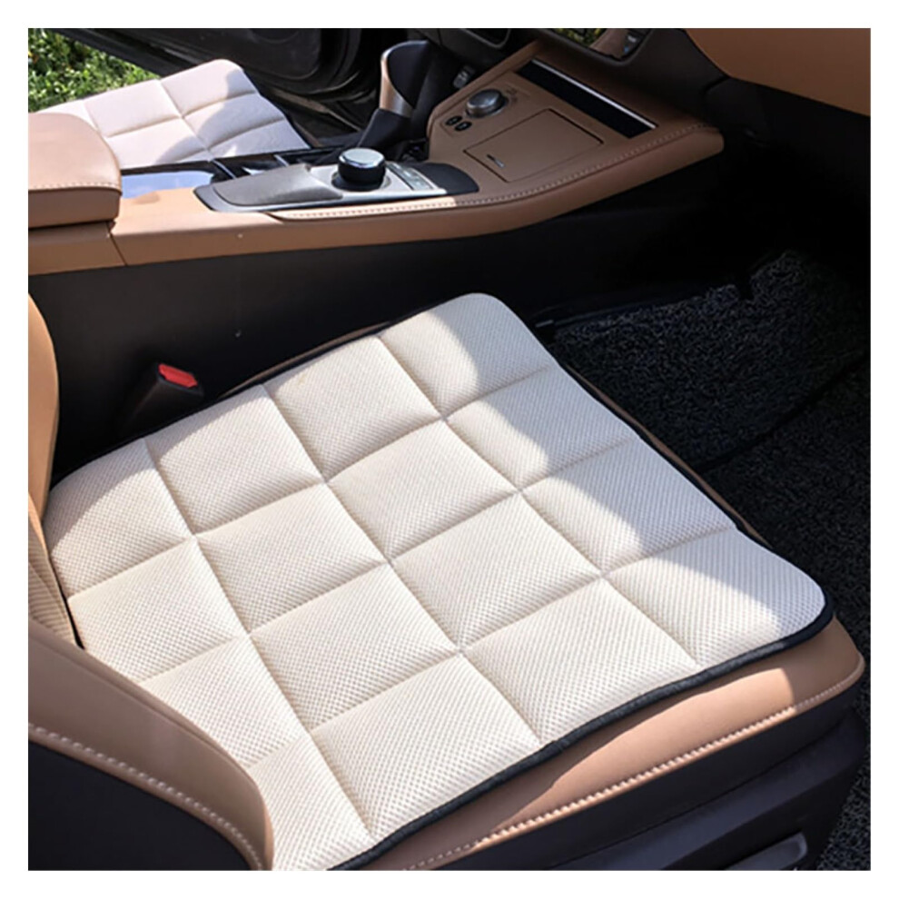 Car Seat Pads Breathable Mesh Fabric Non Slip Wear Resistant Durable White 9382693989666