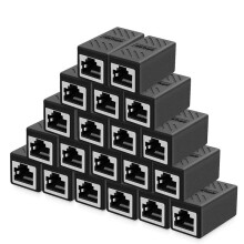 20PCS Ethernet Cable Extender,RJ45 Cat 5 Cat 6 Cat6a Coupler, Extender Connector Female to Female RJ45 Ethernet Coupler