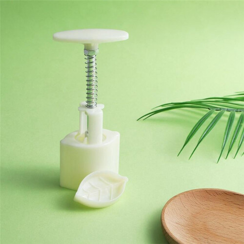 Mooncake Form Bladformar 30g Cookie Stamp Cutter 3D Bladformad Handpressform 1