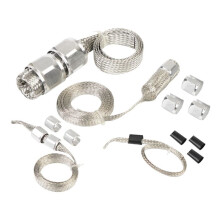 Car Braid Hose Sleeving Kit Universal Vacuum Fuel Radiator Heater Hose Sleeve Replace Parts Silvery
