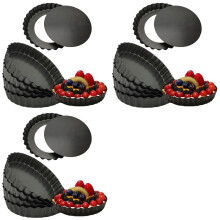 18 Pack 5 Inch Tart Pans with Removable Bottom Round Nonstick Quiche Pan, Heavy Duty Fluted Side Pie Tart Molds