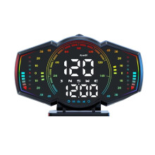Auto GPS Snelheidsmeter Display Snelheidsalarm HUD Kompas Auto Elektronische KMH MPH Meter Meter voor Alle Voertuigen