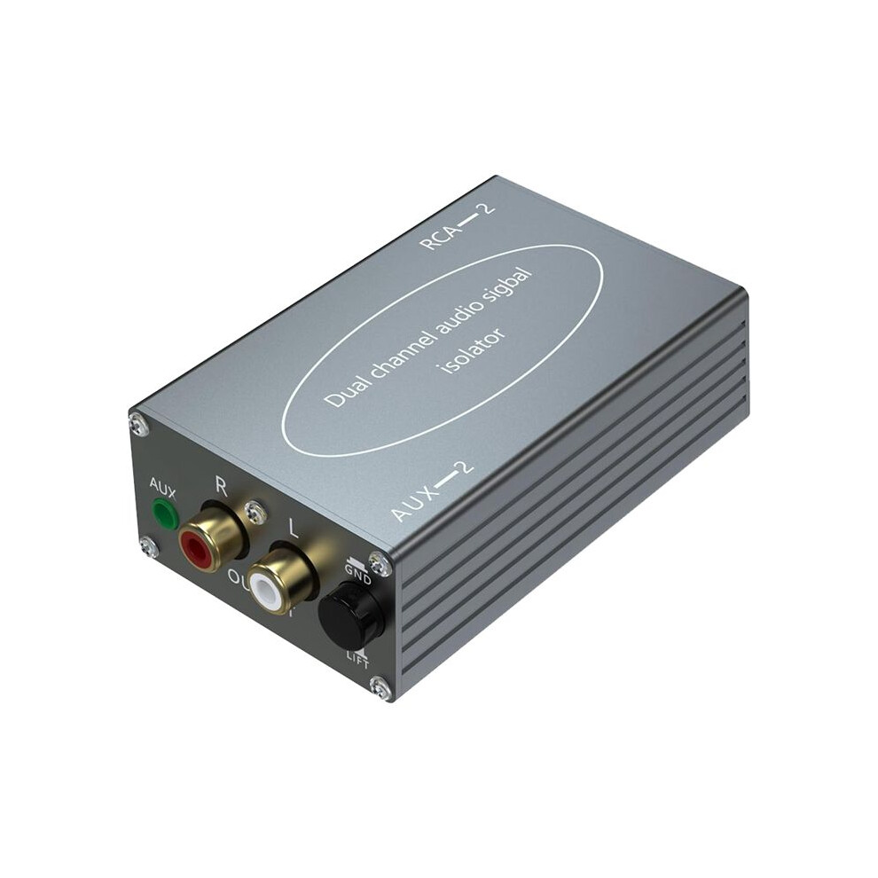 Silver/Gray Audio Isolator Rca-2 Noise Reduction Filter Audio Eliminator, Noise Isolator Filer For Theater Audio Stereo