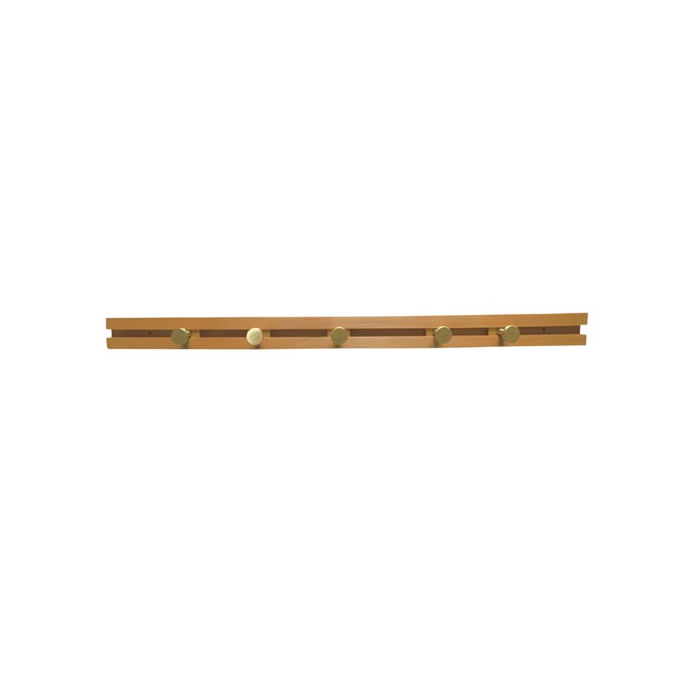 Sliding Solid Wood Wall Hanger A Row Of Multifunctional Wall Hooks At The Entrance Clothes Storage Rack,5 Hooks 6134214619865