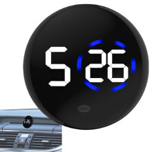 Car Clock LED Digital Waterproof StickOn Automotive Clock For Dashboard And Air Vent, MultiPurpose Travel Clock