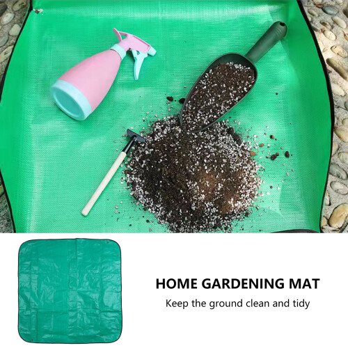 Garden Mat Waterproof Thickened Soil Change Pad-dark green 1
