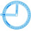 360 Degree Protractor Portable Multifunction Circle Protractor With Pointer Blue Angle Ruler 2