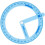 360 Degree Protractor Portable Multifunction Circle Protractor With Pointer Blue Angle Ruler 3