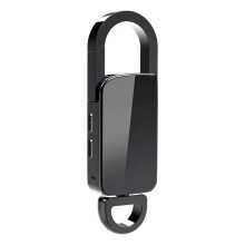 Keychain VoiceControlled Recorder S20 Model, 8GB Memory, Noise Reduction, Mini Dictaphone, Hook Design