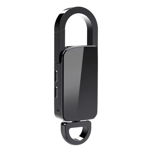 Keychain VoiceControlled Recorder S20 Model, 8GB Memory, Noise Reduction, Mini Dictaphone, Hook Design
