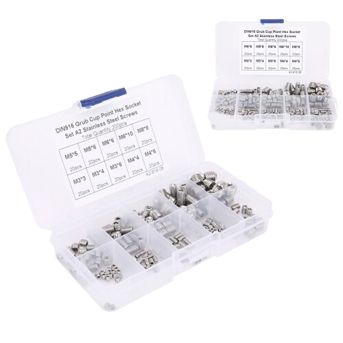 Precision Grub Screws Kit Stainless Steel Thread Inserts Increase Screw Thread Connection Strength Compact Design Wide Application Professional 2