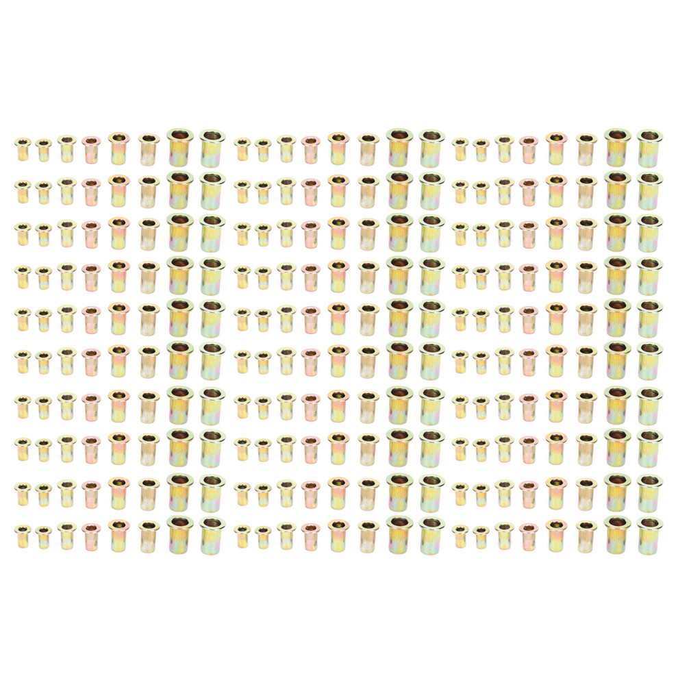 240 Stã¼Ck M3 M4 M5 M6 Farbverzinkung Nietmuttern 7592057760004
