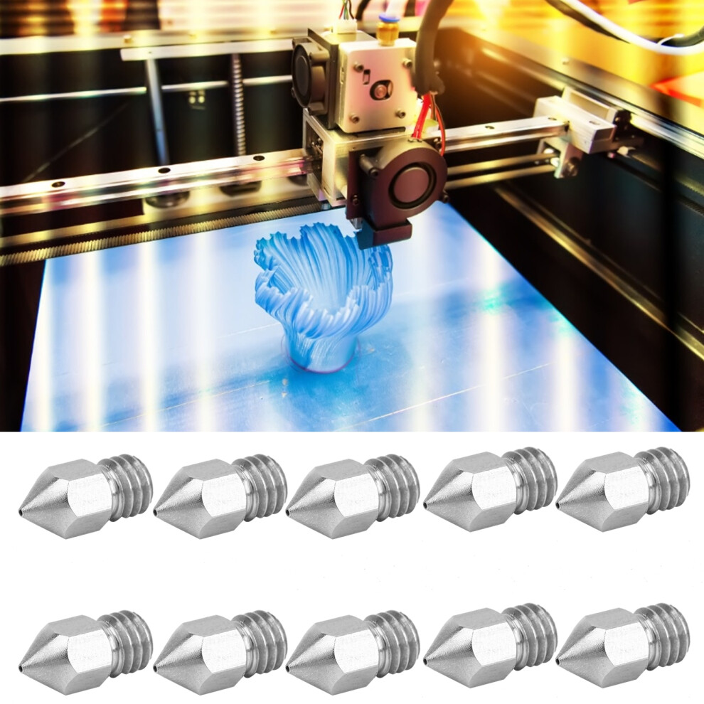 10-teiliges 3D-Drucker-Düsenset, silberfarben,