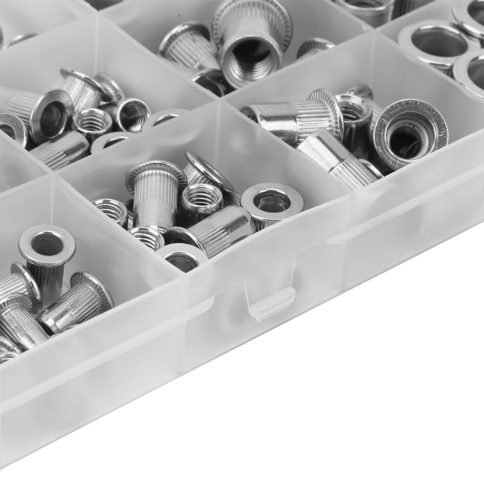 150Pcs Stainless Steel Vertical Grain Rivet Nut Set M3/M4/M5/M6/M8 4911379625731