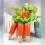 4pcs Easter Carrot Self Watering Stakes Terracotta Water Seepage 2