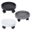 Flowerpot Tray with Rollers Durable Round Plastic Plants-Rice 2
