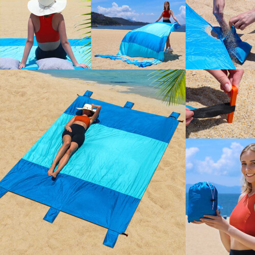 Stranddeken Waterdichte draagbare campingmat-S Dubbele kleur 2