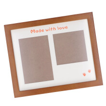Baby Handprint Footprint Maker Kit - Pine Frame 28x23cm Baby Keepsake Set