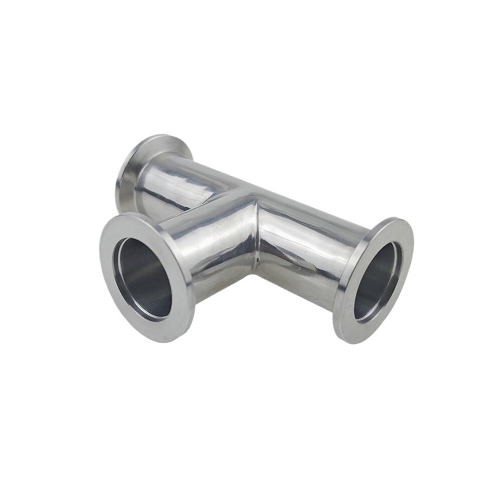 Kf50 Vacuum Equal Tee Stainless Steel 3 Way Kf Flange Tri Clamp Ferrule Pipe Connector 9382693095978