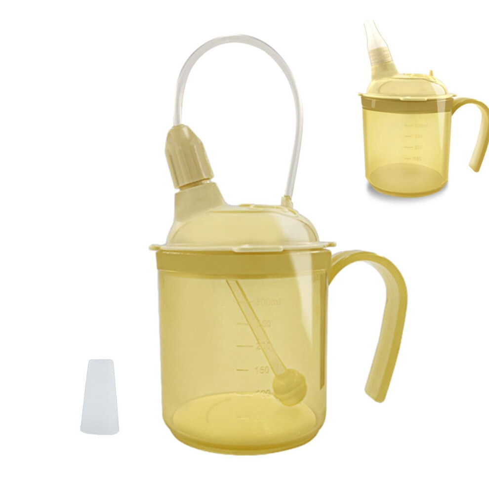 Spill Proof Adult Drinking Cups with Straw | Leak Proof Non Spill Sippy Cups for Elderly and Disabled Patients, Portable Design