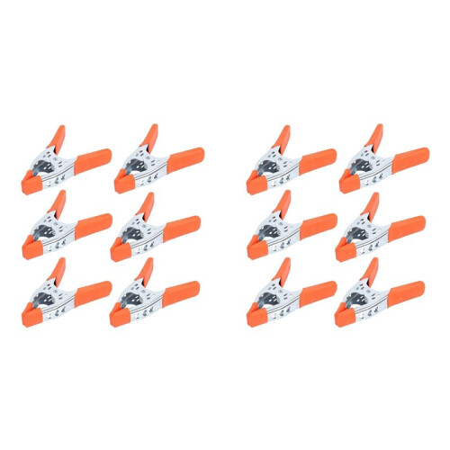 12 Peças de Grampo de Mola de 6 Polegadas, Grampos de Mola de Metal para Serviços Pesados, Abertura de Mandíbula de 2,5 Polegadas