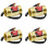 4X Water Flow Sensor Hall Flow Meter 1 Inch External Wire Copper Water Flow Sensor Turbine Flow Meter 1