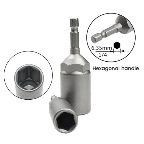 30Pcs 5.5mm-14mm Hex Socket Sleeve Nozzles Nut Driver Set for Power Drills Impact Drivers Power Screwdriver Handle Tools 2