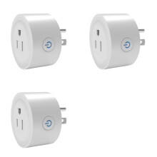 3X TUYA 20A Plug Zigbee Socket with Power Monitor Timing Function Voice Control Works US Plug