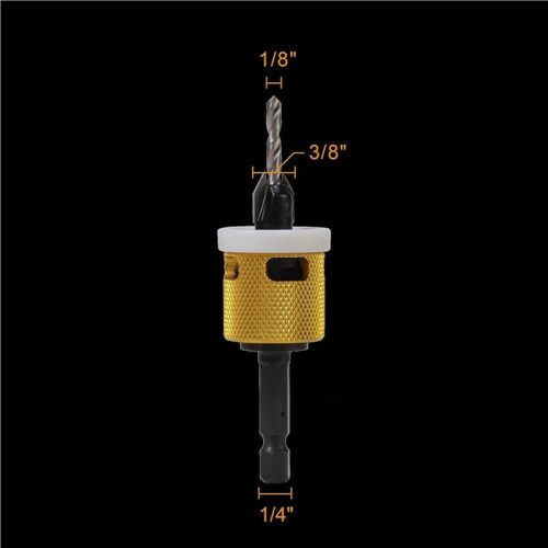 4X Brocas de Escareamento com Ponta de Carboneto de 1/8 X 3/8 Polegadas com Batente de Profundidade de Baixo Atrito, Broca de Escareamento com Haste 2