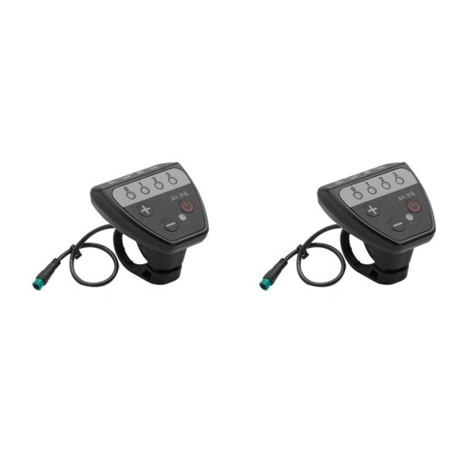 2X Electric Bicycle 36V48V LED G20 Meter Control Panel Display for Ebike 5 Pin Waterproof Plug Connector