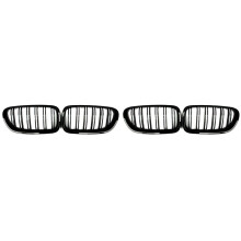 2X Carro Front Hood Grill Dual Slats Racing Grill para Série 5 F10 F11 F18 520d 530d 540i 2010-2017 Novos Acessórios Automotivos