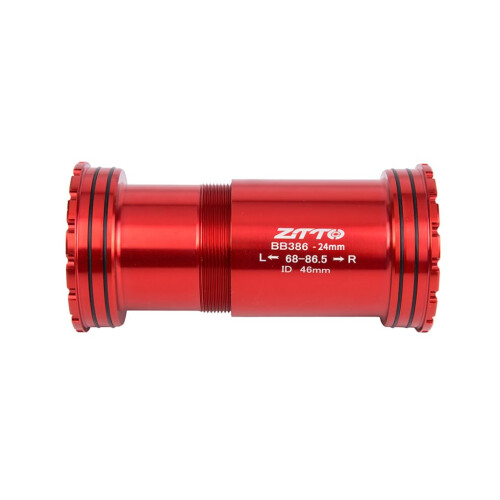 Bottom Bracket Ceramic Aluminum/Alloy, BB386 Compatible, Red Cycling Components, Durable Replacement