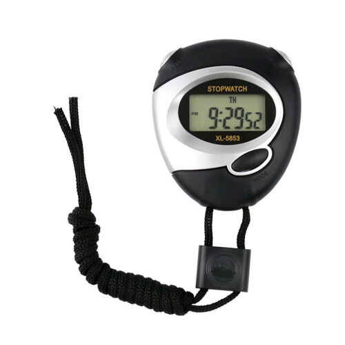 Precision Stopwatch Digital Screen Weather Resistant Design Silicone Button Sports Timer
