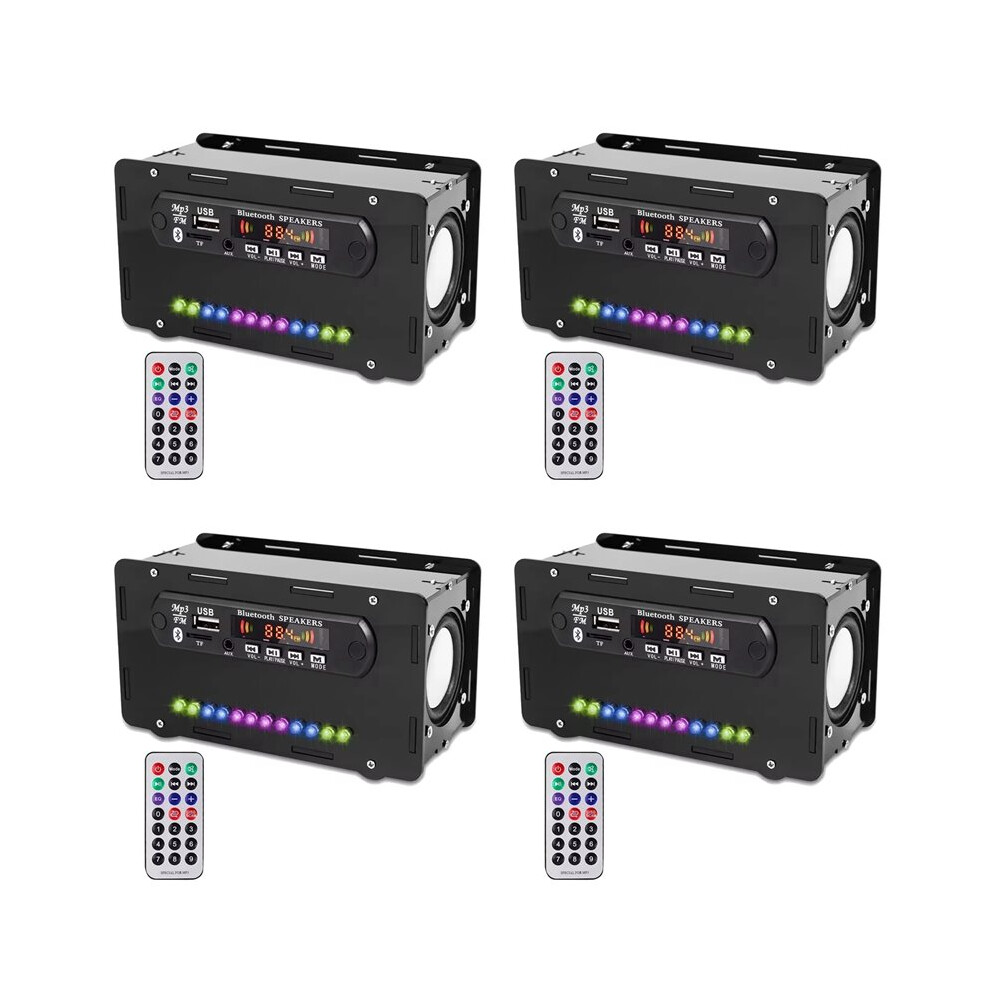4X Diy Speaker Kit Led Fm Radio Usb Home Sound Amplifier With Digital Display Soldering Project Practice 4711618767839