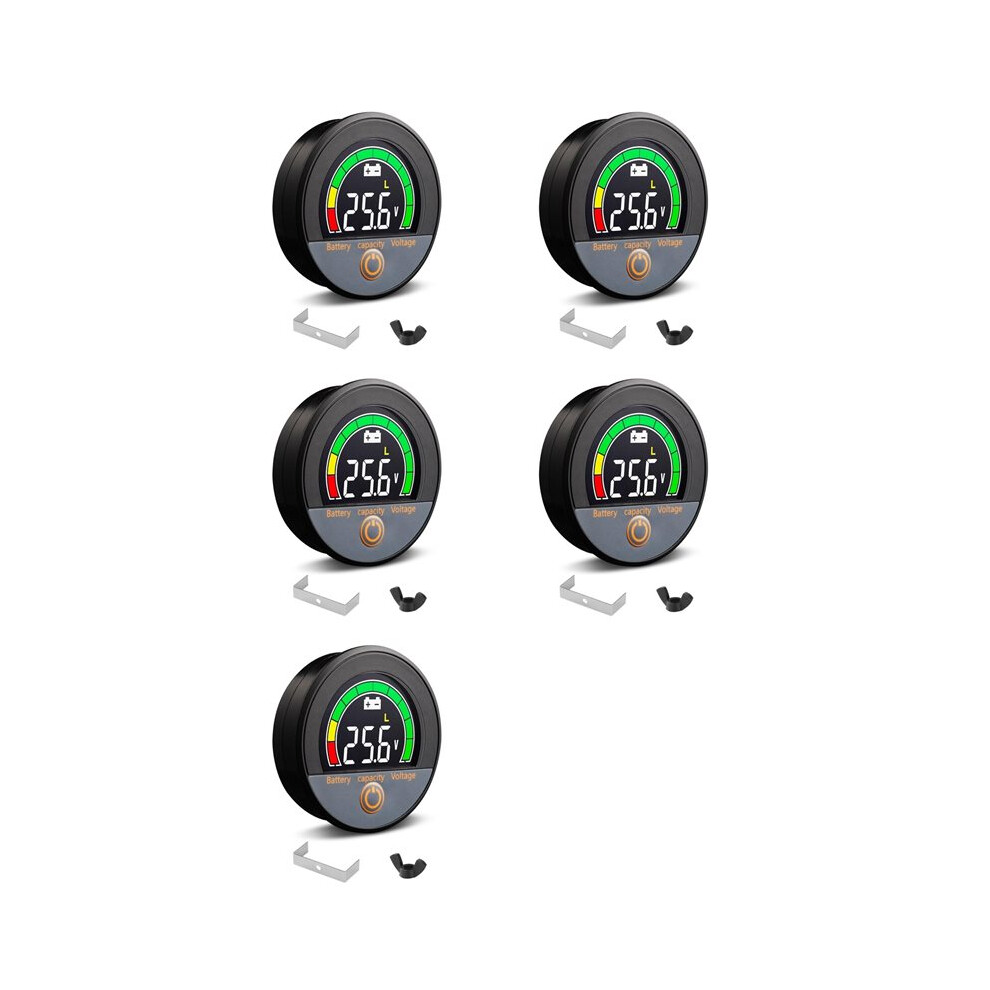 5X 12V 24V 48V 60V 84V Waterproof Ip67 Battery Capacity Voltage Meter With Backlight Lcd And Low-Voltage Alarm 4711460379006