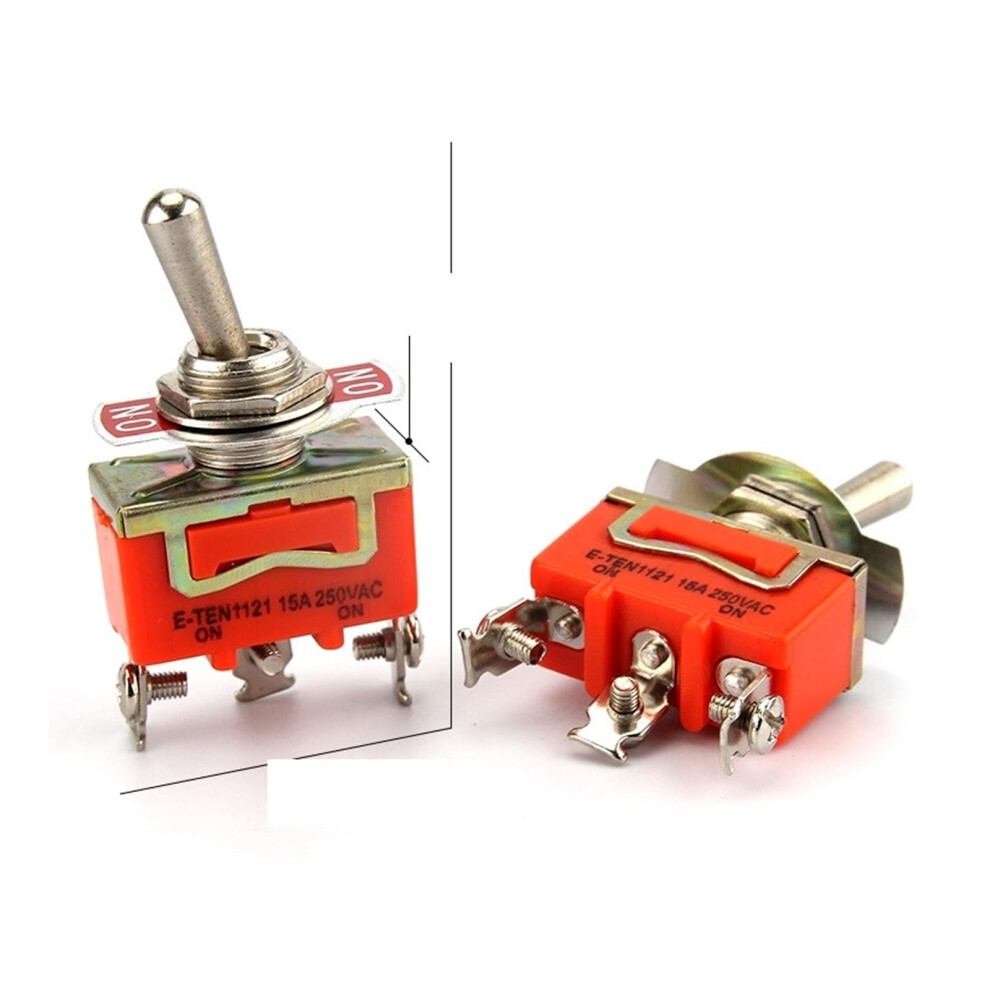 10Pcs 12Mm Toggle Switch Onon 3 Pin Rocker 15A 250V Current Durable 9426802751888