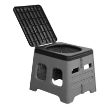 Portable Foldable Car Toilet With Lid For Travel Camping Lightweight Compact MultiFunction Stool And Storage