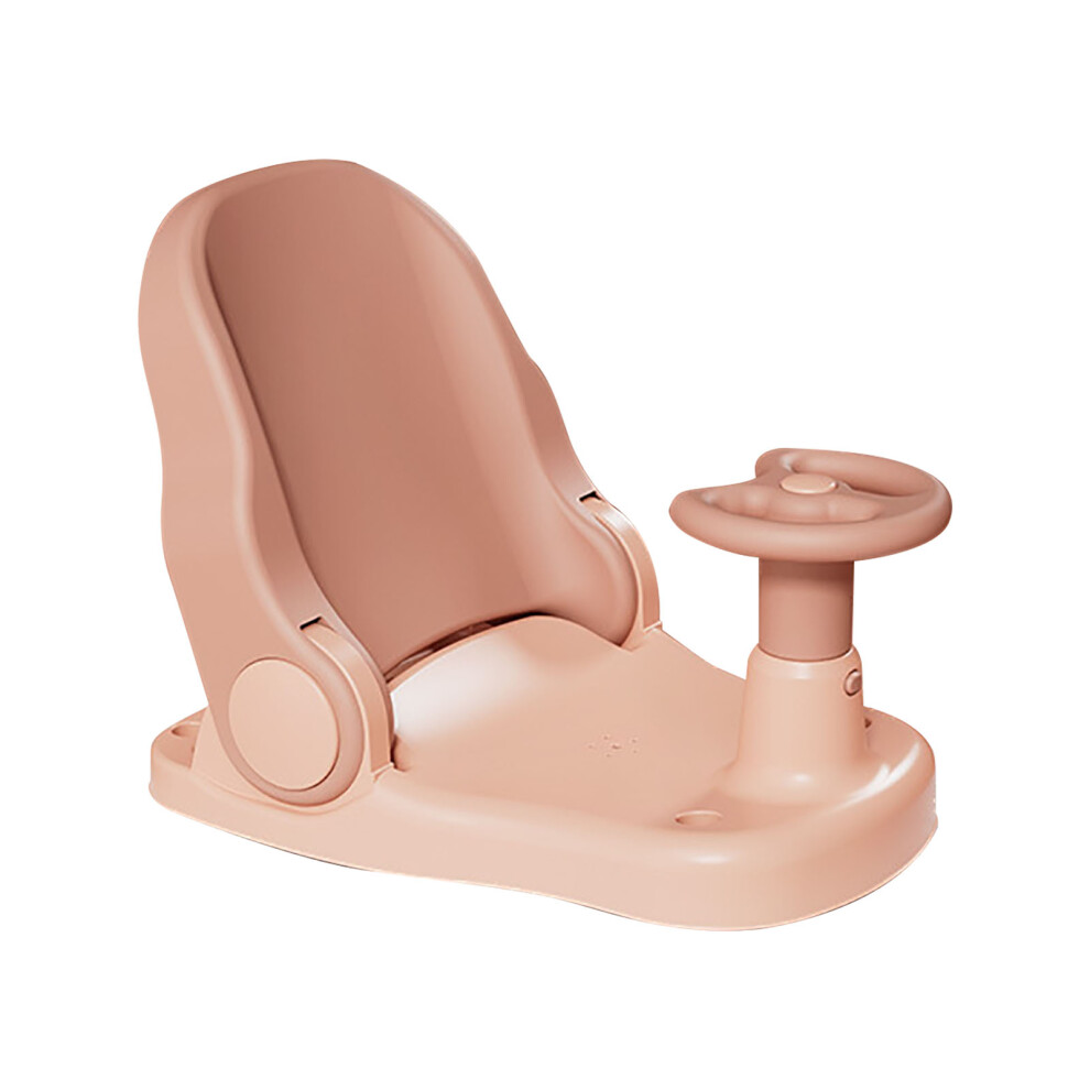 Adjustable Infant Shower Chair With Stable Suction & Foldable Design Pink