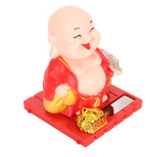 Statua del Buddha Solar Maitreya, con stretta di mano, ABS, 7,5x7,5x9cm