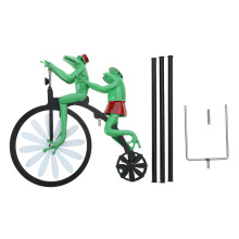 Vintage Bicycle Metal Wind Spinner Animal for Frog Motorcycle