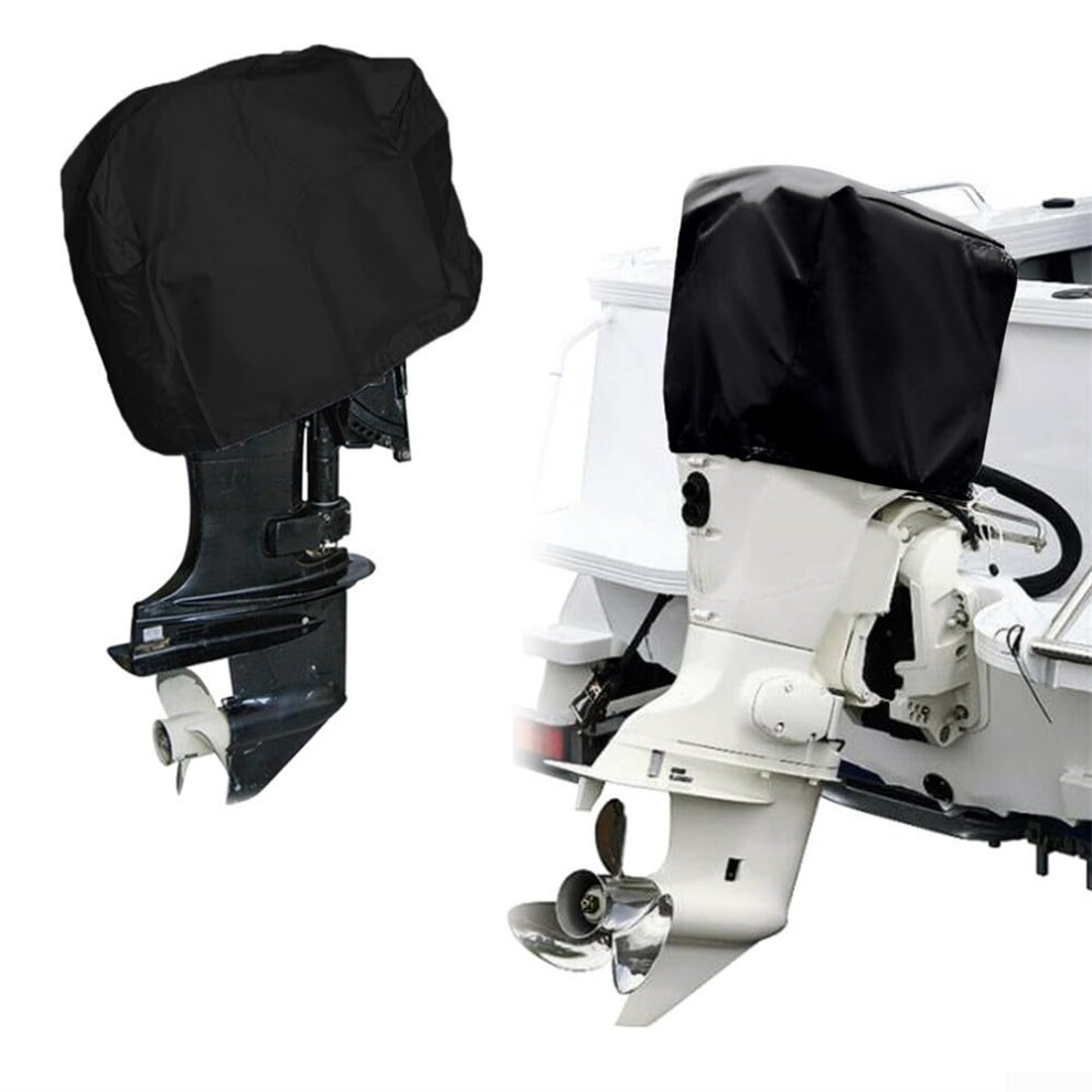 Waterproof Outboard Motor Cover 210D Oxford Fabric Heavy Duty For Boat 1530Hp With Drawstring 9164114877635