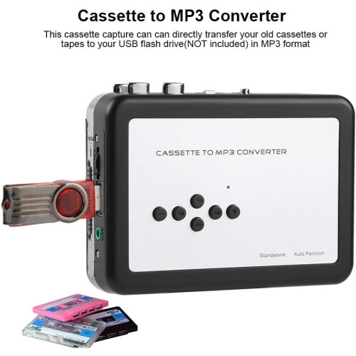 Cassette to MP3 Converter USB with Direct Conversion, Dual Function Portable Cassette Player 1