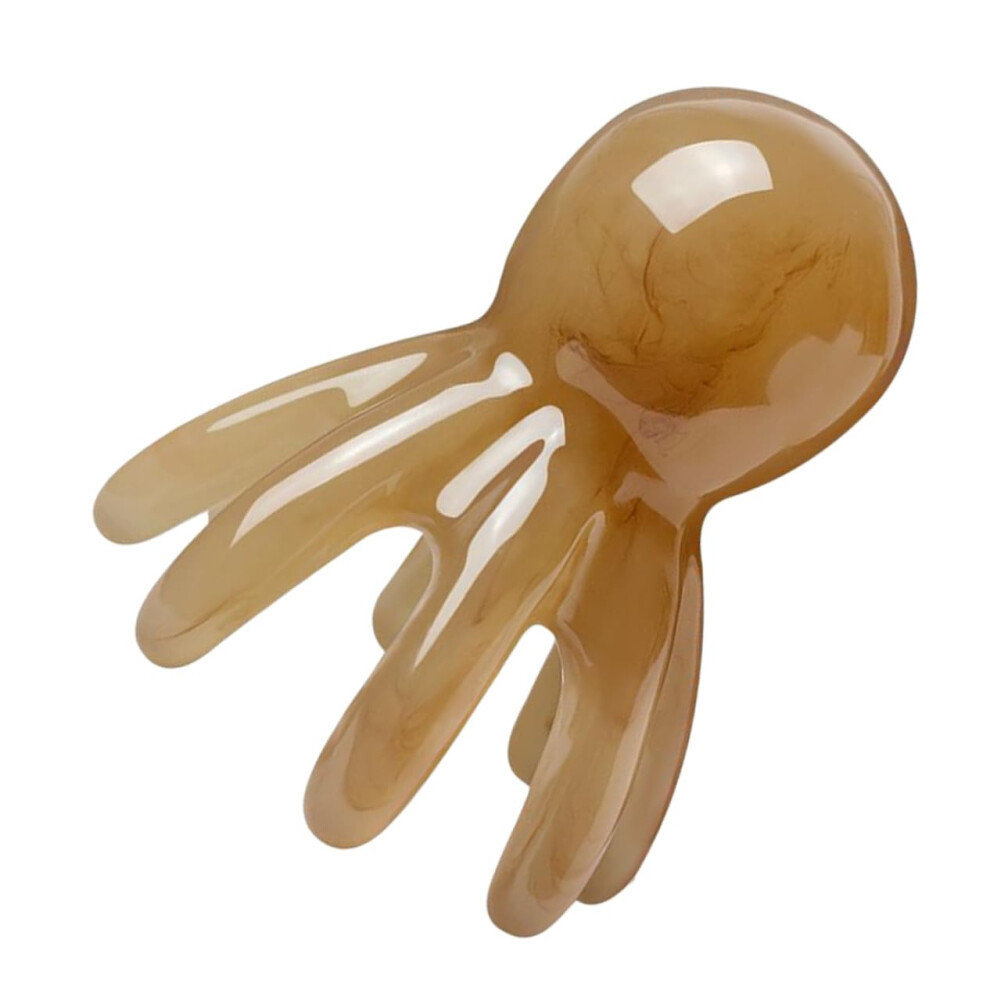 Unisex Jade Octopus Comb Scalp Brush Massager For Detangle Dry Scalp Gua Sha Comb Head Scratcher For Hair Care