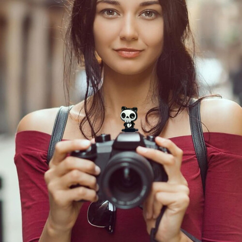 Camera Zappata Protector Protective Cover, Dual Shoe Mount Adapter, Heartbroken Skeleton Design 2