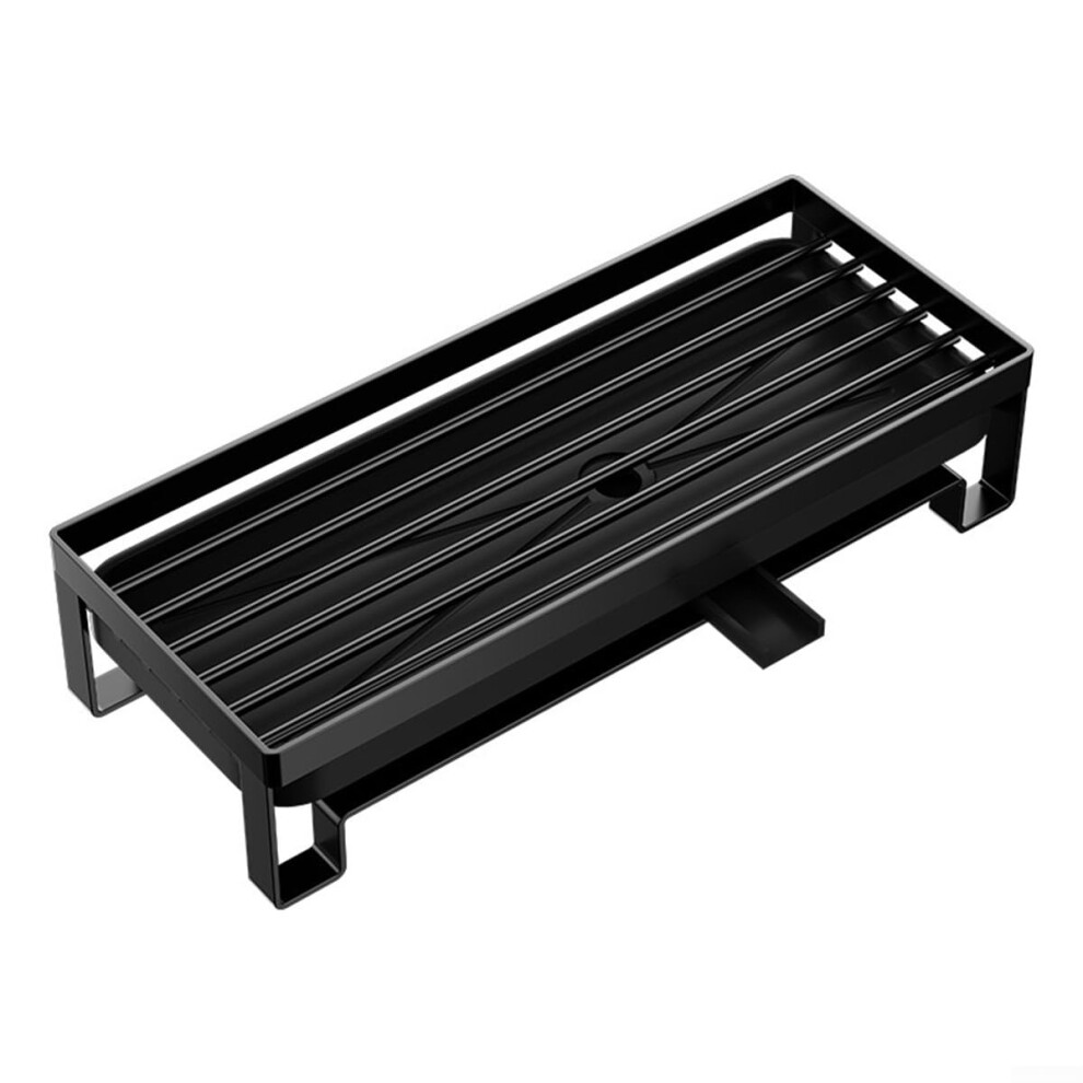 Kitchen Sink Sponge Holder With Drain Tray, Rustproof Stainless Steel Sink Caddy Organizer 9382693097361