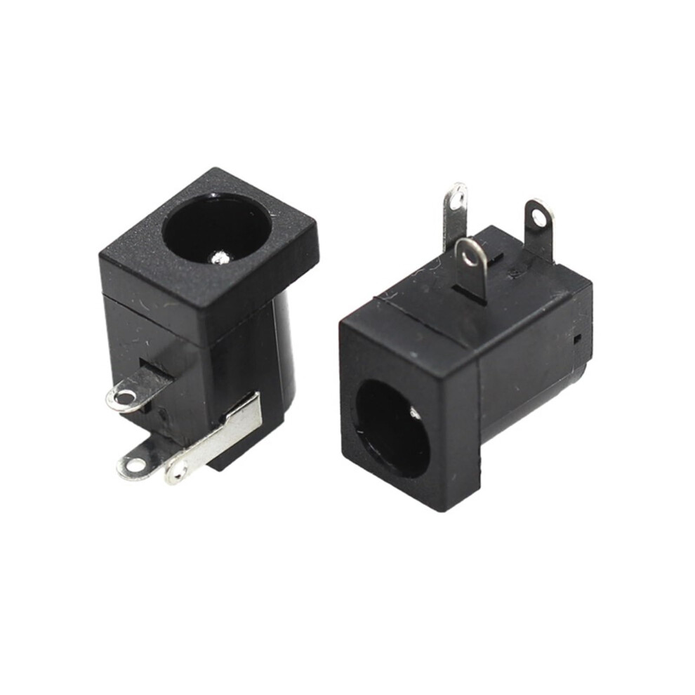 5.5X2.1mm Dc005 Black Barreltype Dc Power Jack Socket, Rightangle Pcb Mount Terminal, 10Pcs 9426802752779
