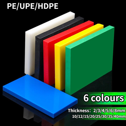 Polyethylene Sheet 1 Pc  Temperature HDPE UPE Plate Blue 10mm Thick DIY Plastic Board 2