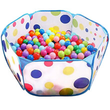 Large Indoor Outdoor Ball Pit for Kids, Hexagon Pop Up Playpen with Balls and Storage Bag
